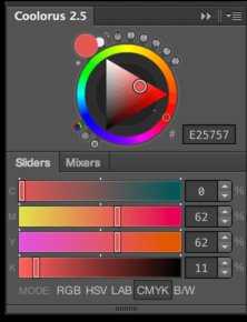 coolorus 2 color wheel