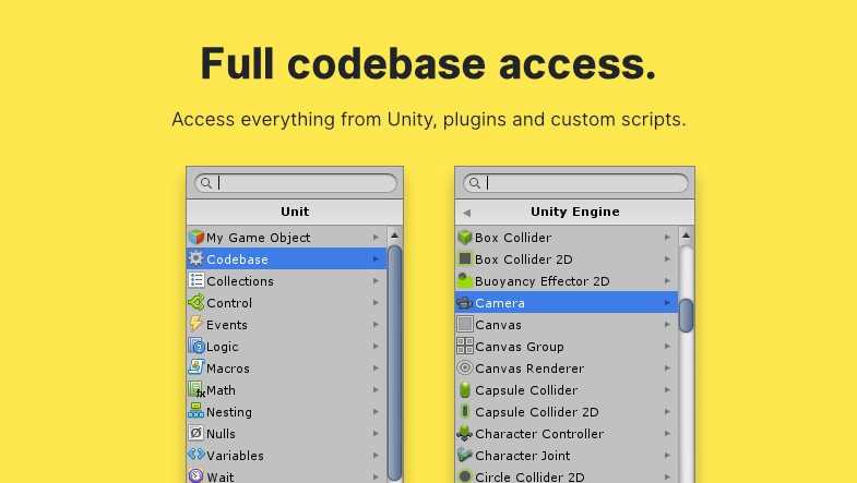 visual scripting asset for unity