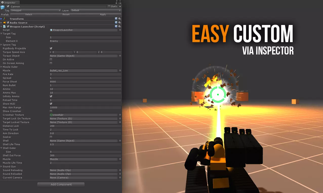 weapon system free unity assets