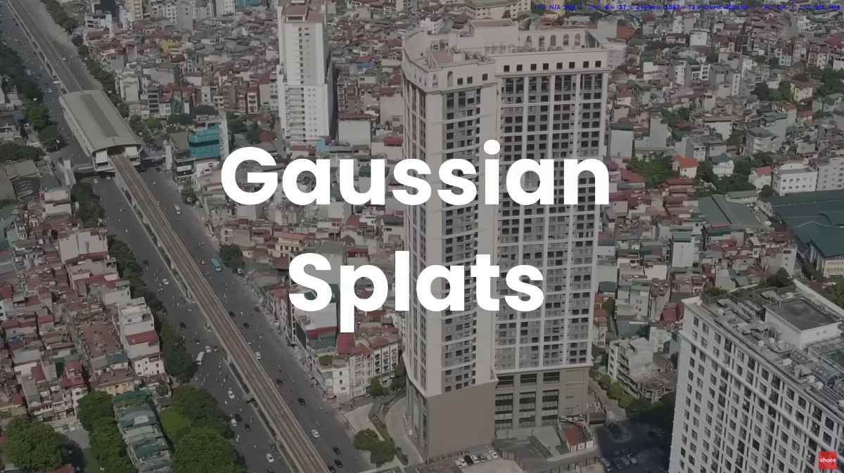 Close-up of Gaussian Splatting effect producing detailed 3D reconstruction from photographs