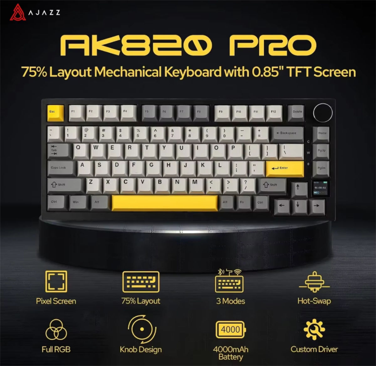 Ajazz AK820/AK820Pro Gaming Mechanical Keyboard