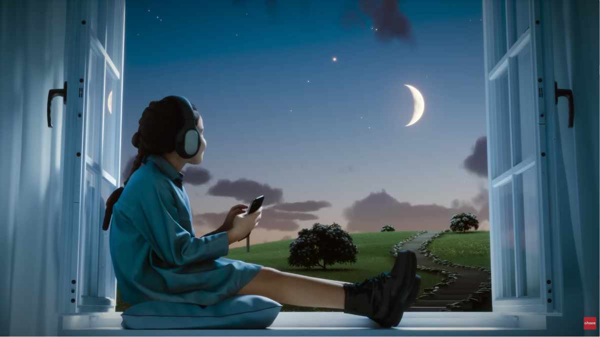 Procedural Night Sky in V-Ray 7 for 3ds Max with stars moon and Milky Way