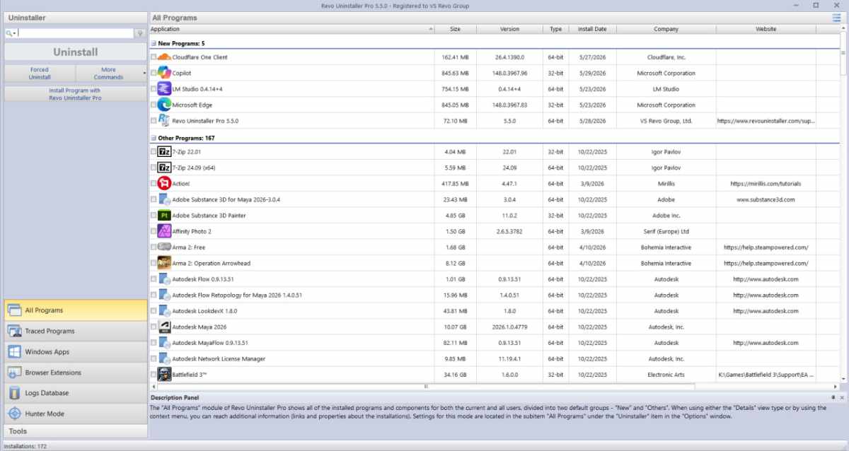 Revo Uninstaller Pro main interface
