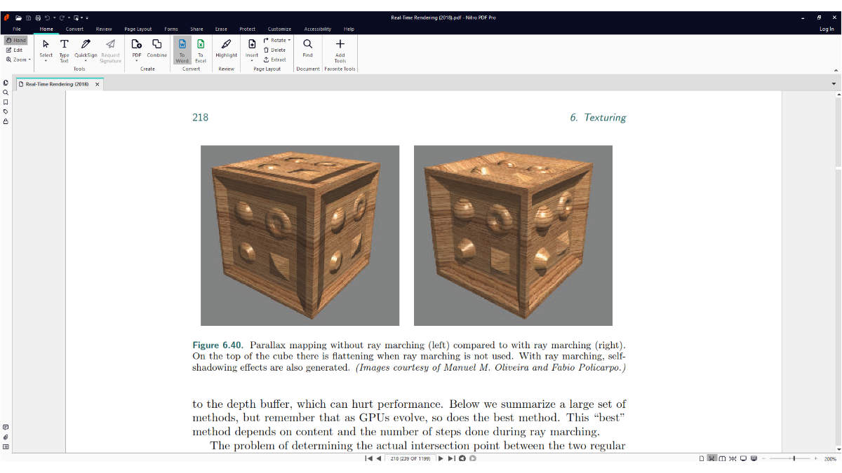 Opening and reading a PDF document in the main viewer window with toolbar on the left