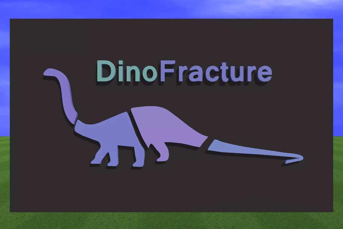 Unity Editor window showing pre-fractured mesh generation using DinoFracture for optimized game performance.