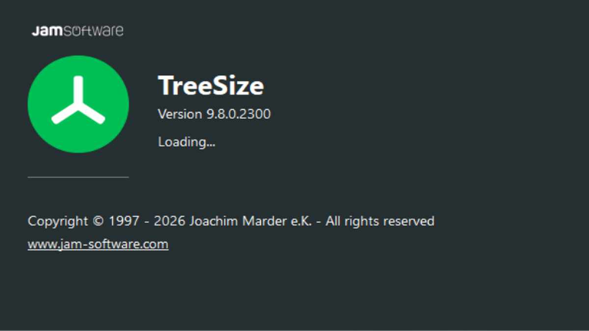 TreeSize portable version running from USB stick